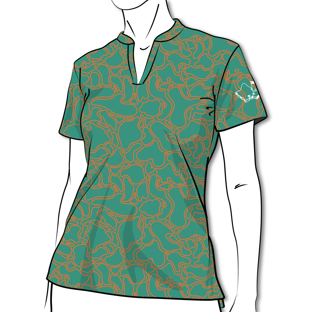 "Island Coral" - OGA Ladies Polo - Teal