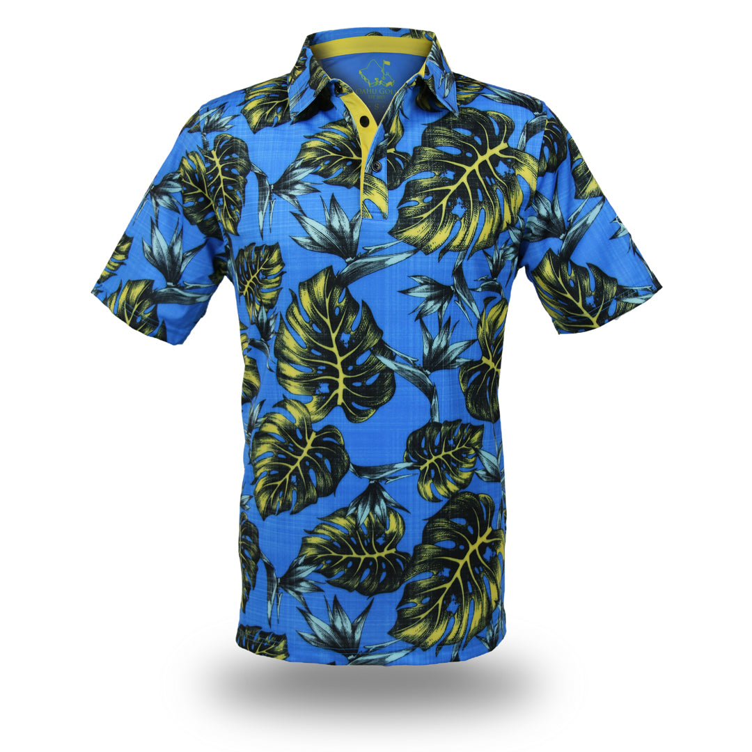 "Jungle" Blue Butter - OGA Men's Polo - Blues and Butter