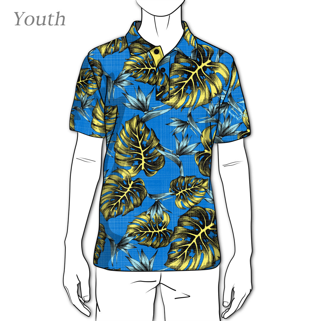 "Jungle" Blue Butter - OGA Youth Polo - Blues and Butter