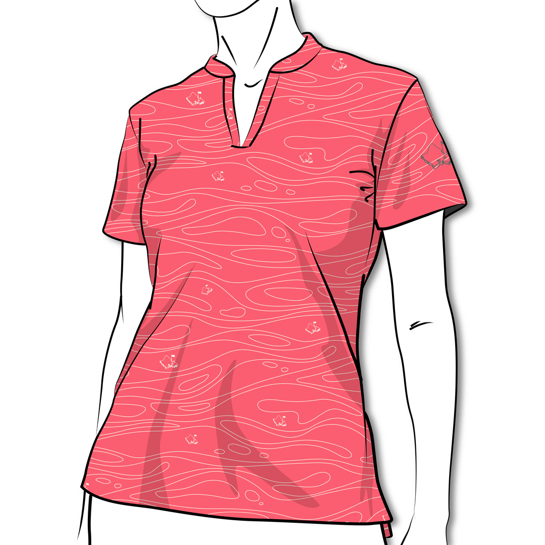 "Liquid Guava" - OGA Women's Polo - Pink Guava