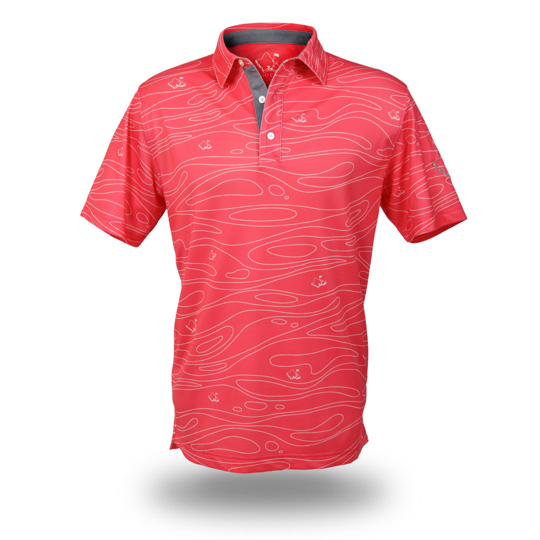 "Liquid Guava" - OGA Men's Polo - Pink Guava