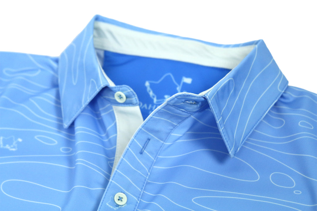 "Liquid Ice Blue" - OGA Men's Polo - Icy Blue