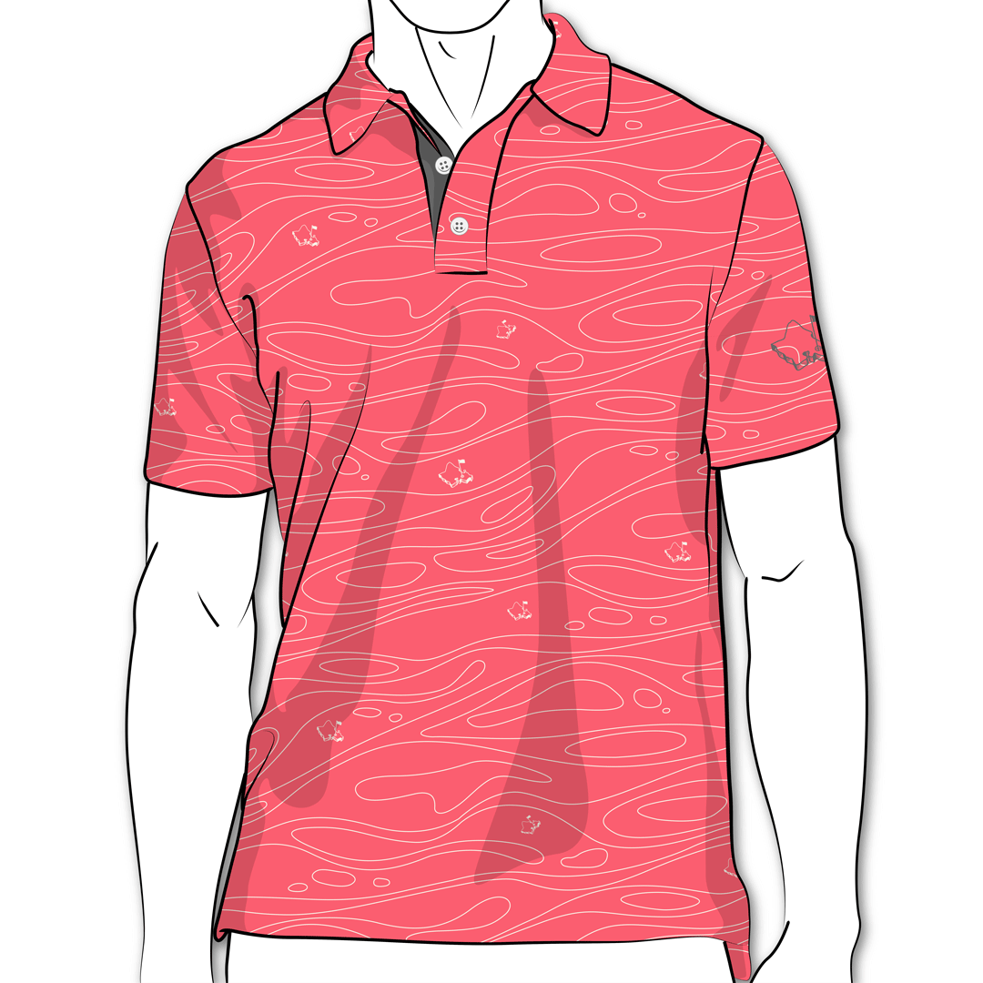 "Liquid Guava" - OGA Men's Polo - Pink Guava