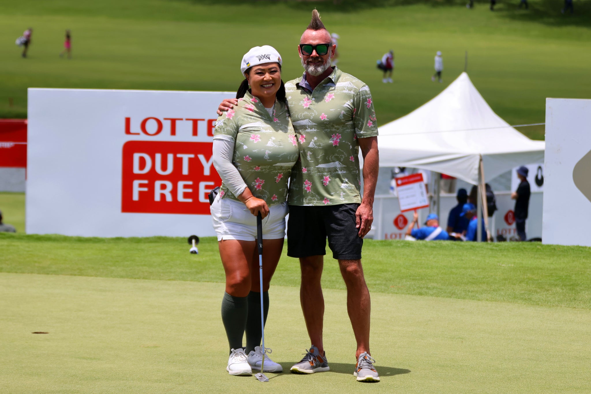 Tim Hazelgrove & Christina Kim in "Army Green Classic" OGA Polo