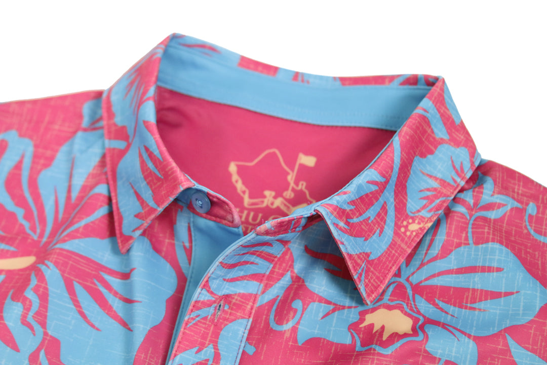 "Raspberry Bloom" - OGA Youth Polo - Raspberry Blue