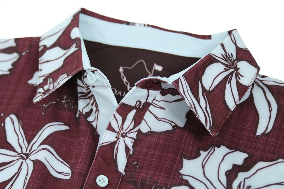 "Sketchy Burgundy Haze" - OGA Men's Polo - Burgundy Ice