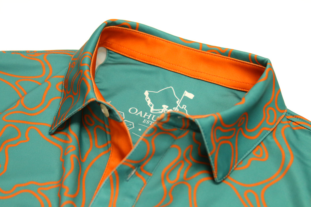 "Island Coral" - OGA Men's Polo - Teal