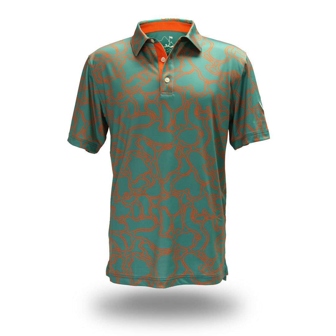 "Island Coral" - OGA Men's Polo - Teal