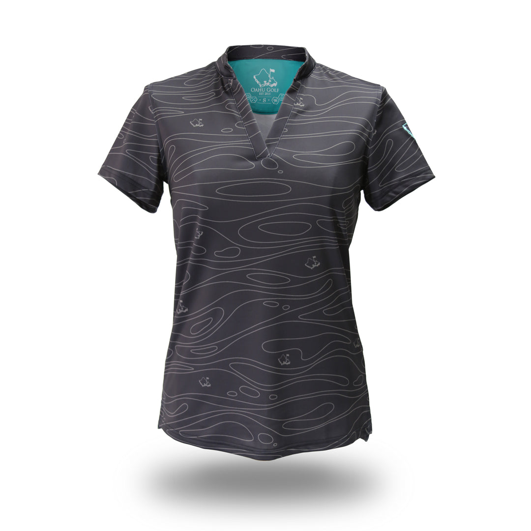 "Liquid Onyx" - OGA Ladies Polo - Onyx Black