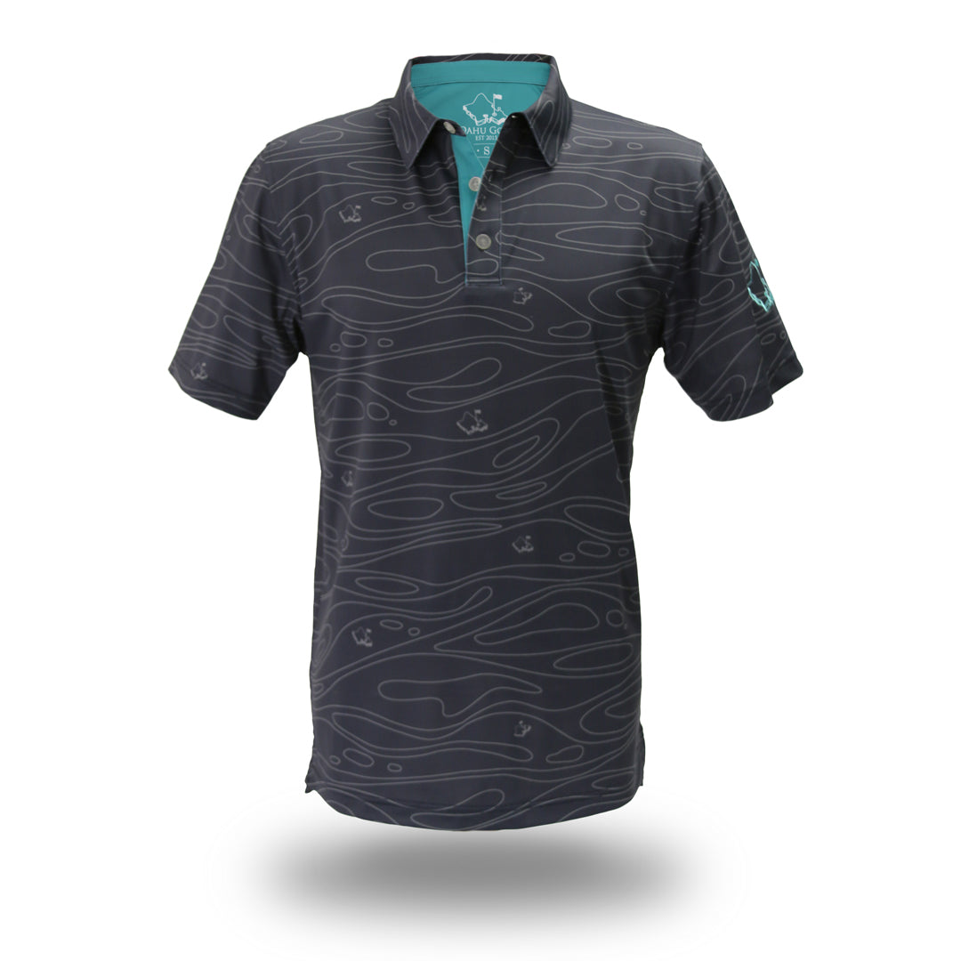 "Liquid Onyx" - OGA Men's Polo - Onyx Black