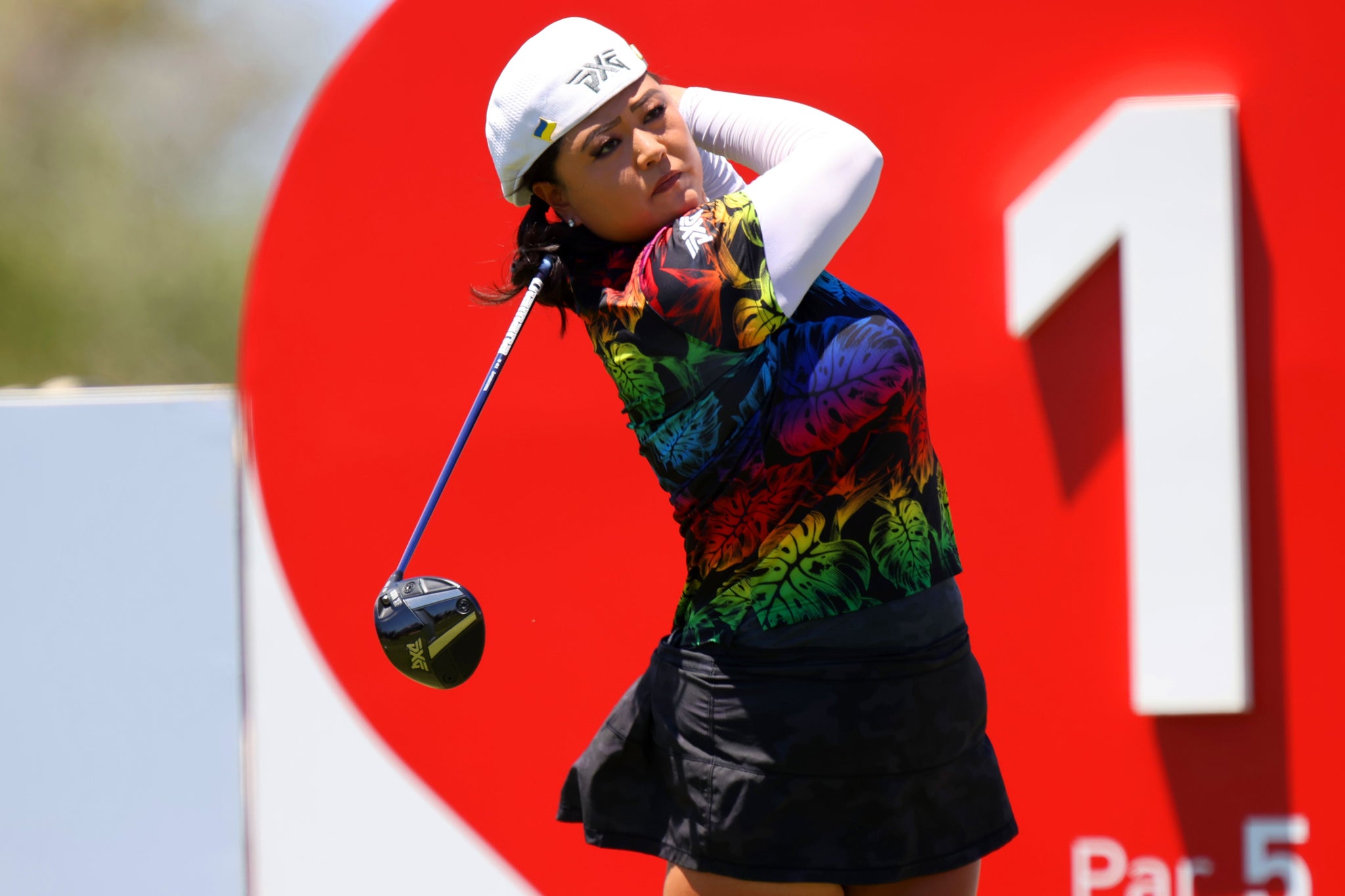"Shave Ice Fade" - OGA Ladies Polo - Multi Color Ombre