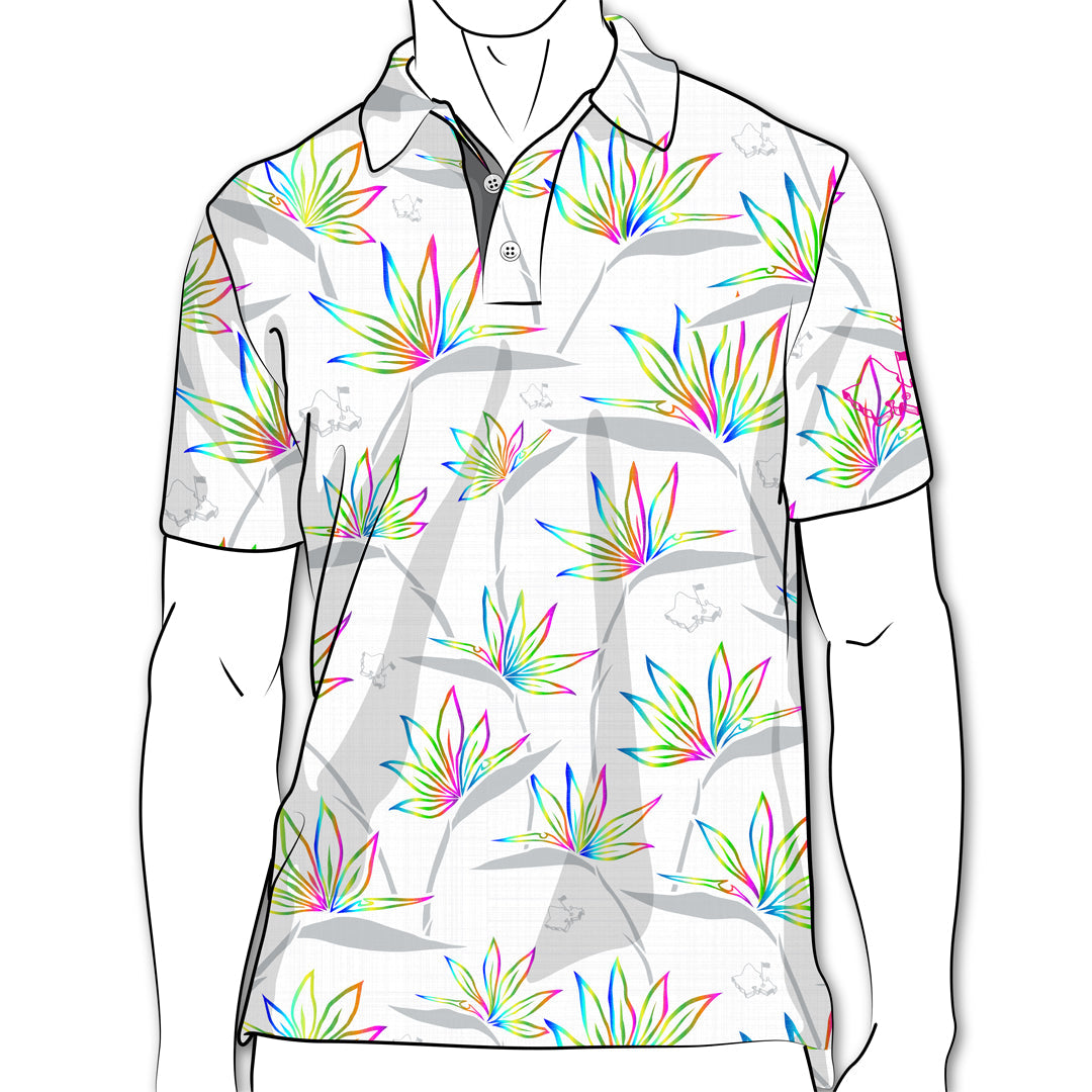 "Shave Ice Birdies" - OGA Men's Polo - White