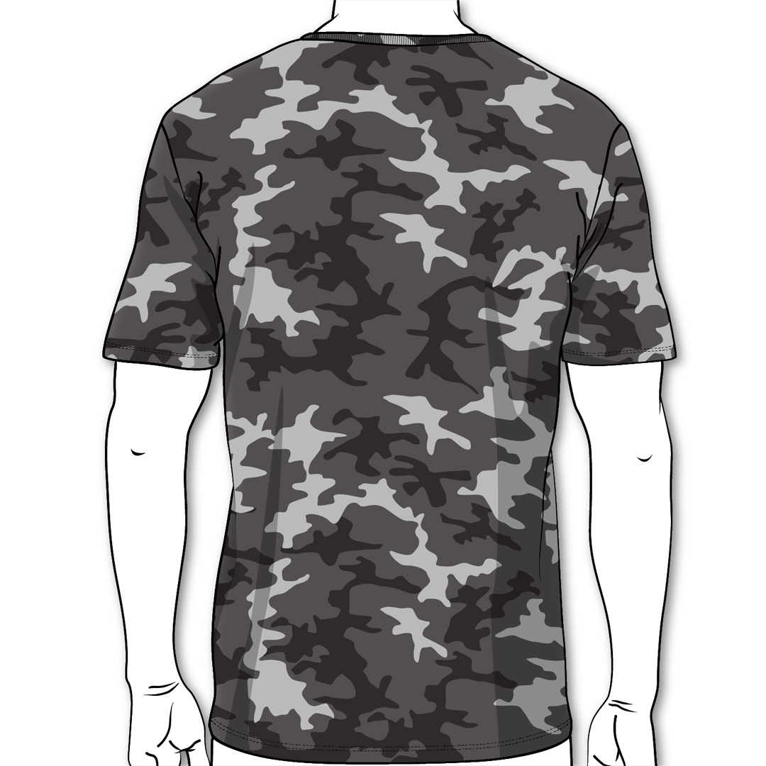 "Chevron Icon" UNISEX Graphic Tee - Riverstone Camo - White Print