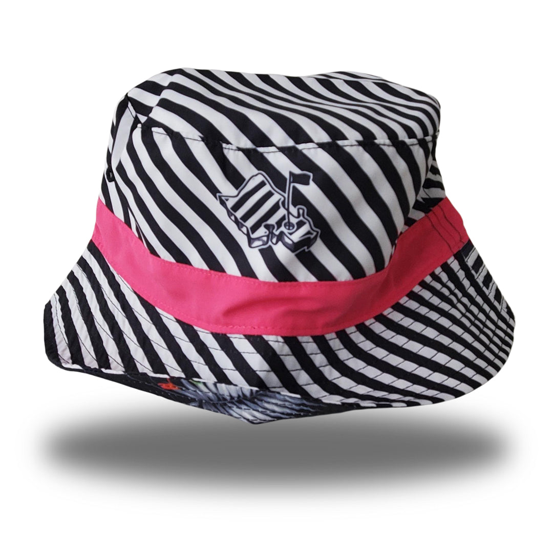 Oahu Golf Apparel - "Trippy / Shave Ice Outline" Reversible Bucket Hat For Youth, Men, and Women - Colorful Buckethat for Golf, Work, & Play