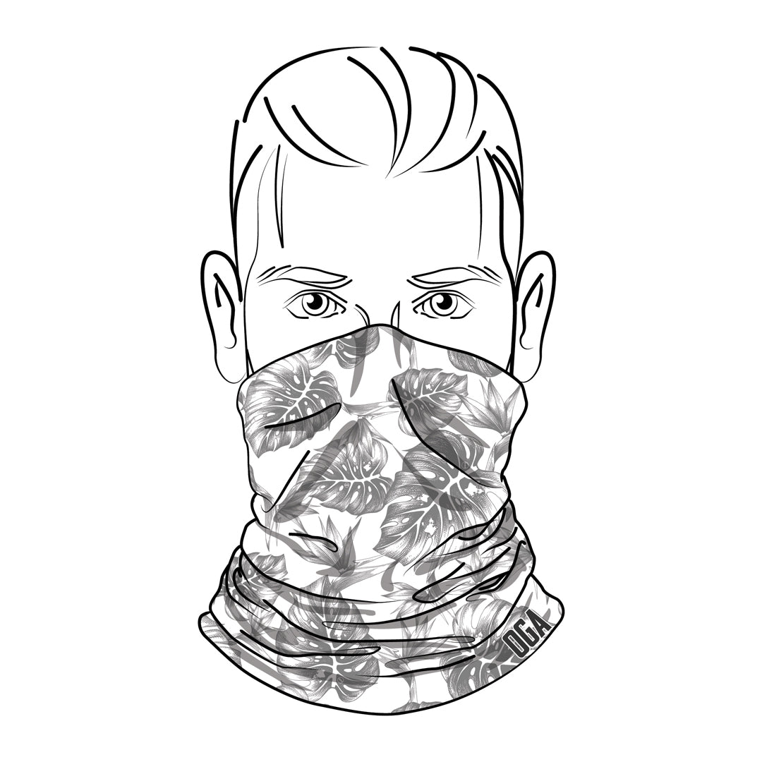 OGA WHITE MONSTERA MASK