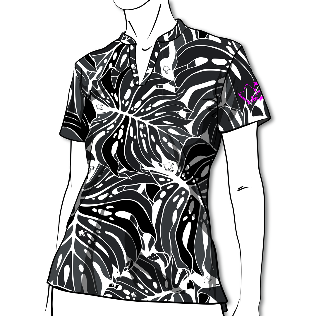 LADIES "MONSTERA 2.0" ZEBRA POLO