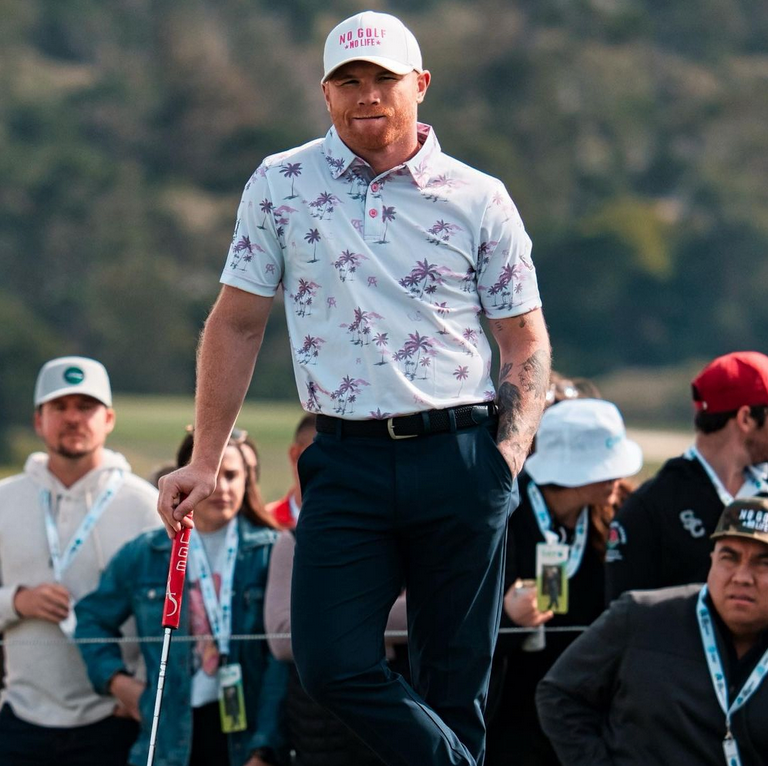 Canelo Alvarez wearing Oahu Golf Apparel