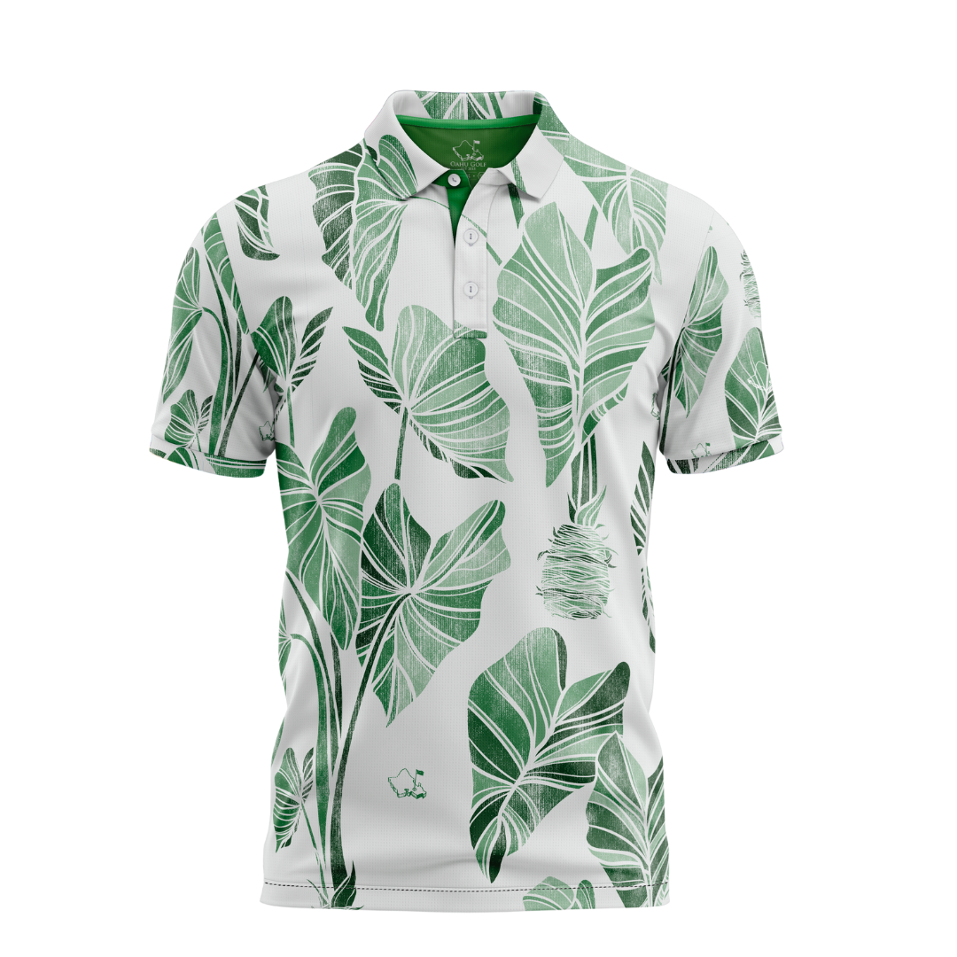 "Kalo" Green - OGA Men's Polo - Multi Green