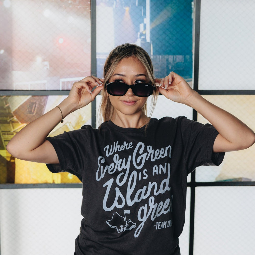 "Island Green" - OGA Unisex Graphic Tee - Vintage Black