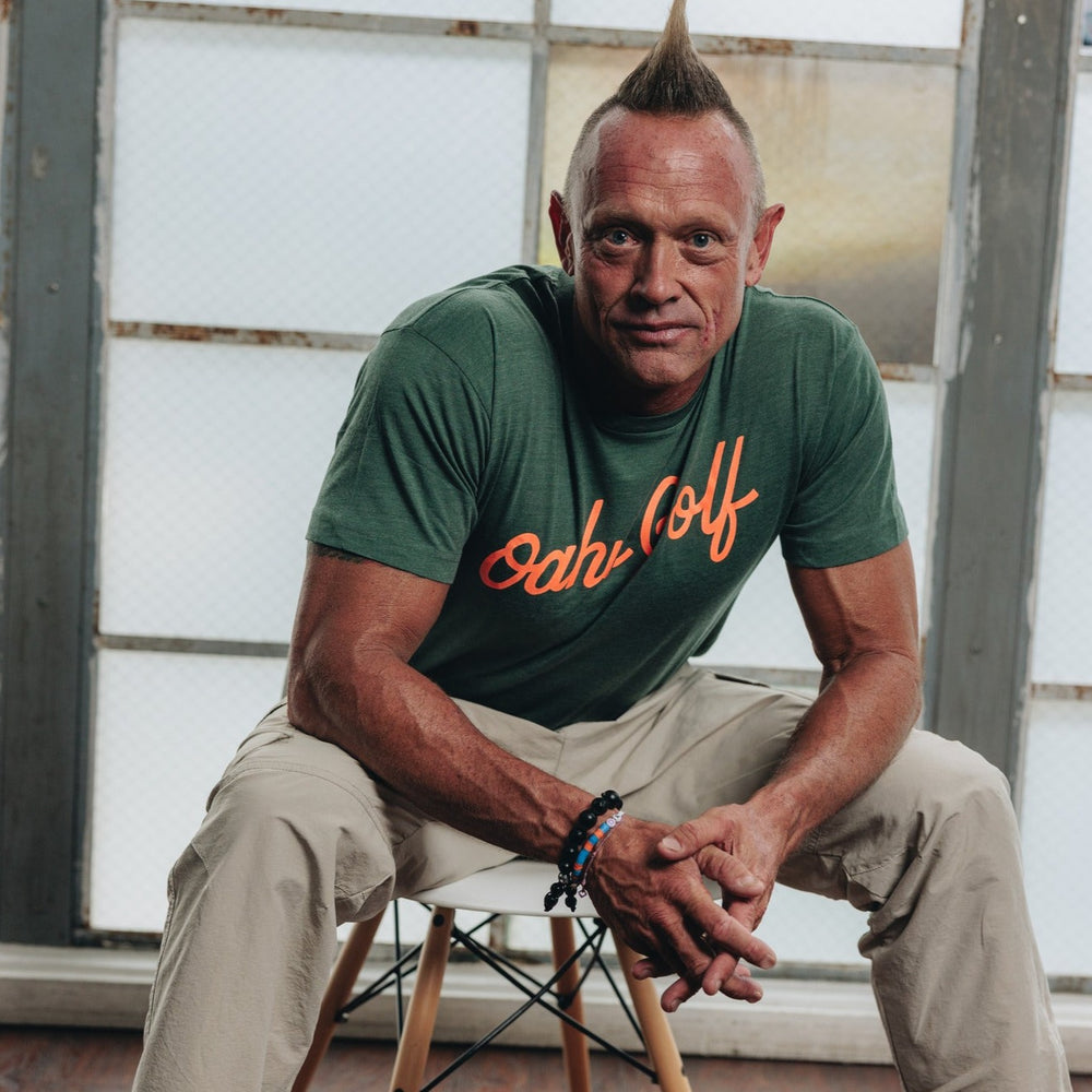 
                      
                        "OG Script" - OGA Unisex Graphic Tee - Pine Green Heather
                      
                    