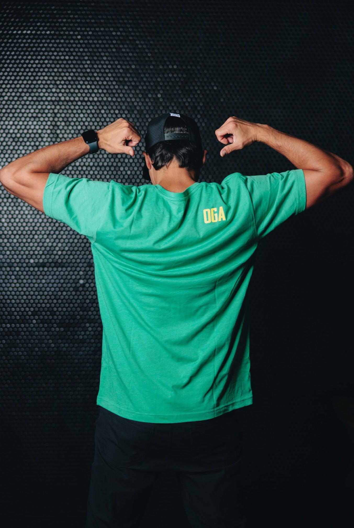 "OG Script" - OGA Unisex Graphic Tee - Kelly Green Heather