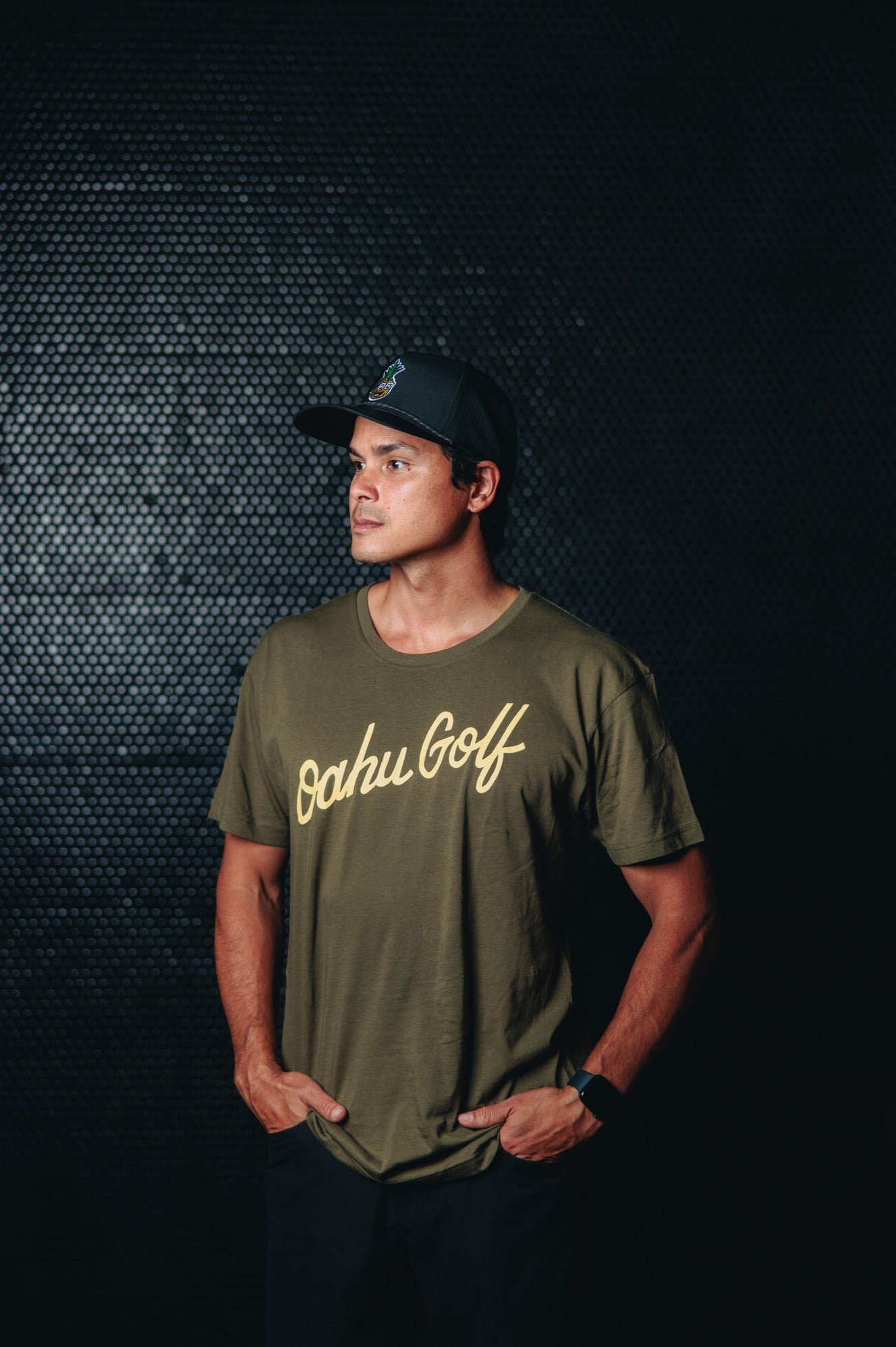 "OG Script" - OGA Unisex Graphic Tee - Military Green