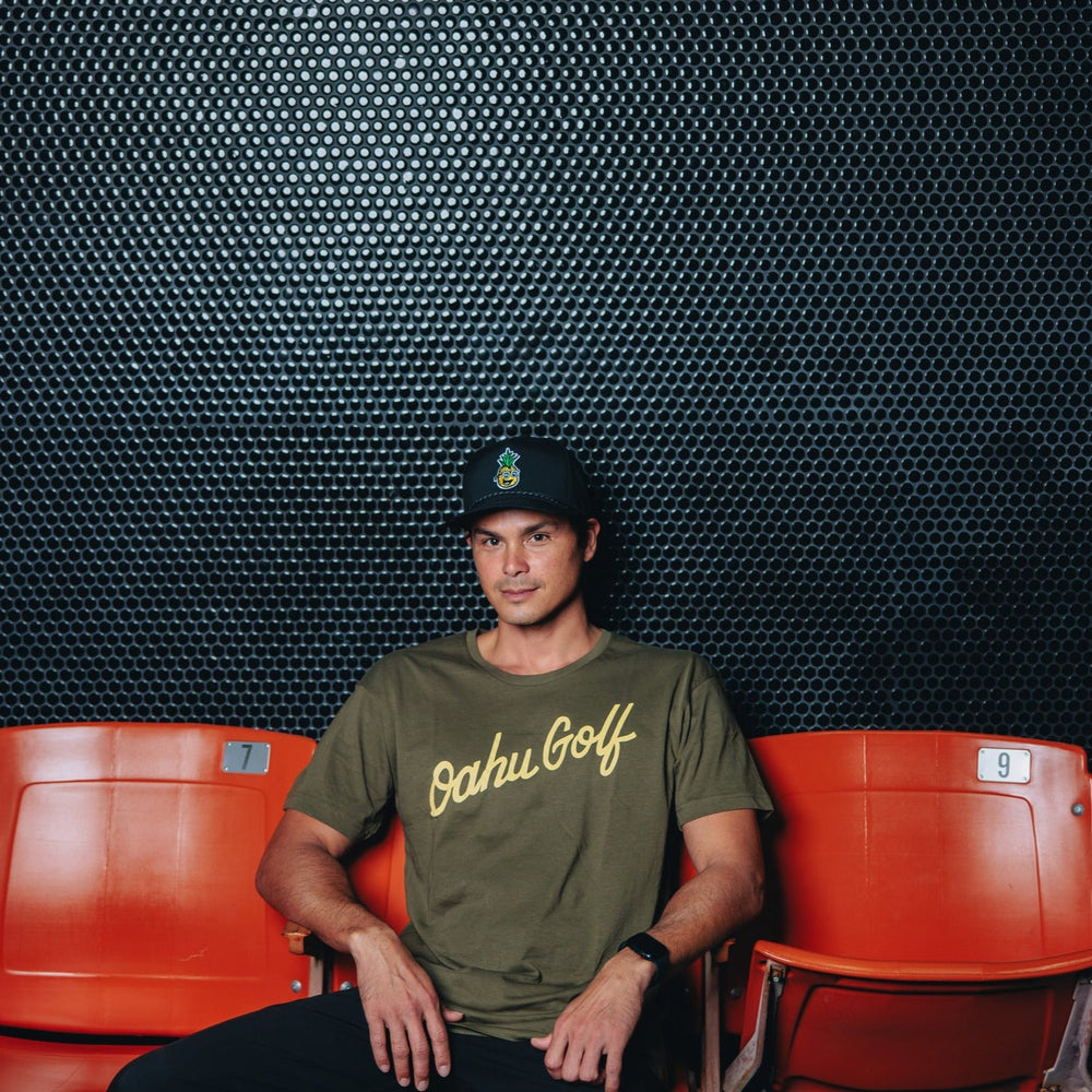 "OG Script" - OGA Unisex Graphic Tee - Military Green