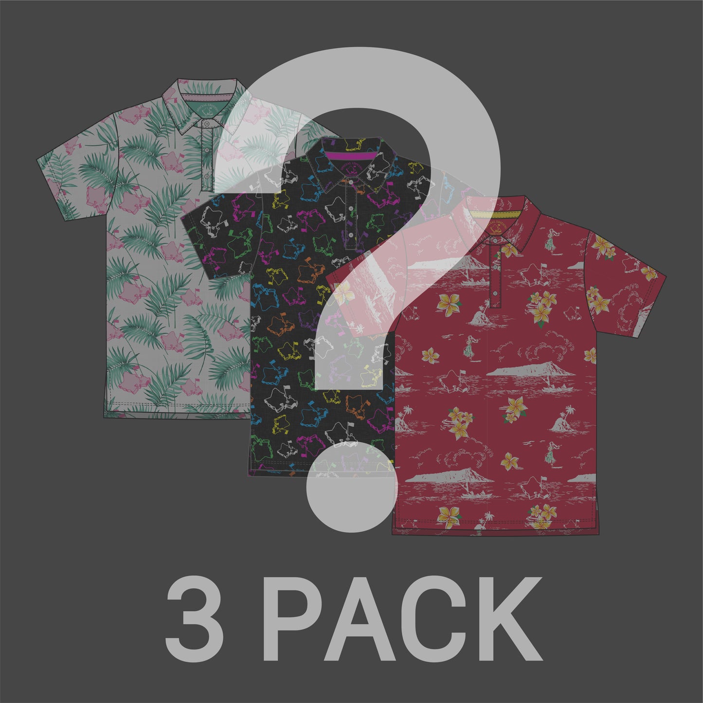 "MYSTERY BUNDLE" - OGA Men's Polos - 3 PACK