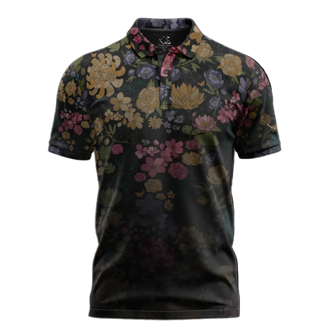 "Hana" Fade - OGA Men's Polo - Mulit Black Ombre
