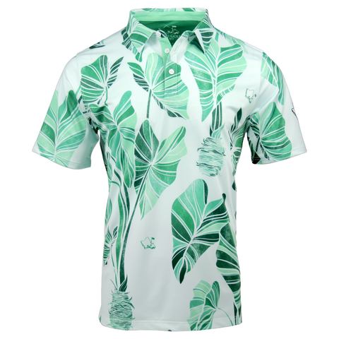 "Kalo" Green - OGA Men's Polo - Multi Green