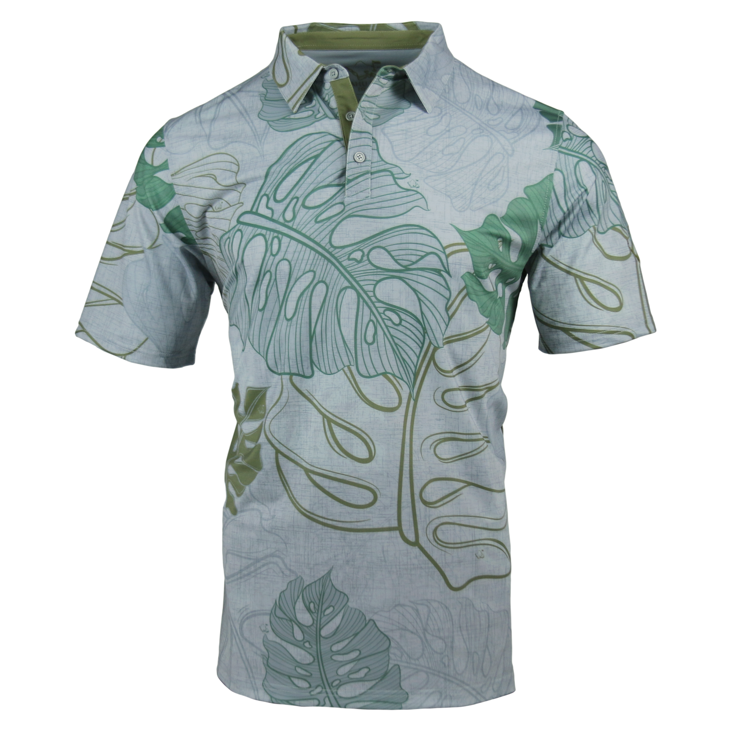 "Golden Era" - OGA Men's Polo - Heather Gray / Greens