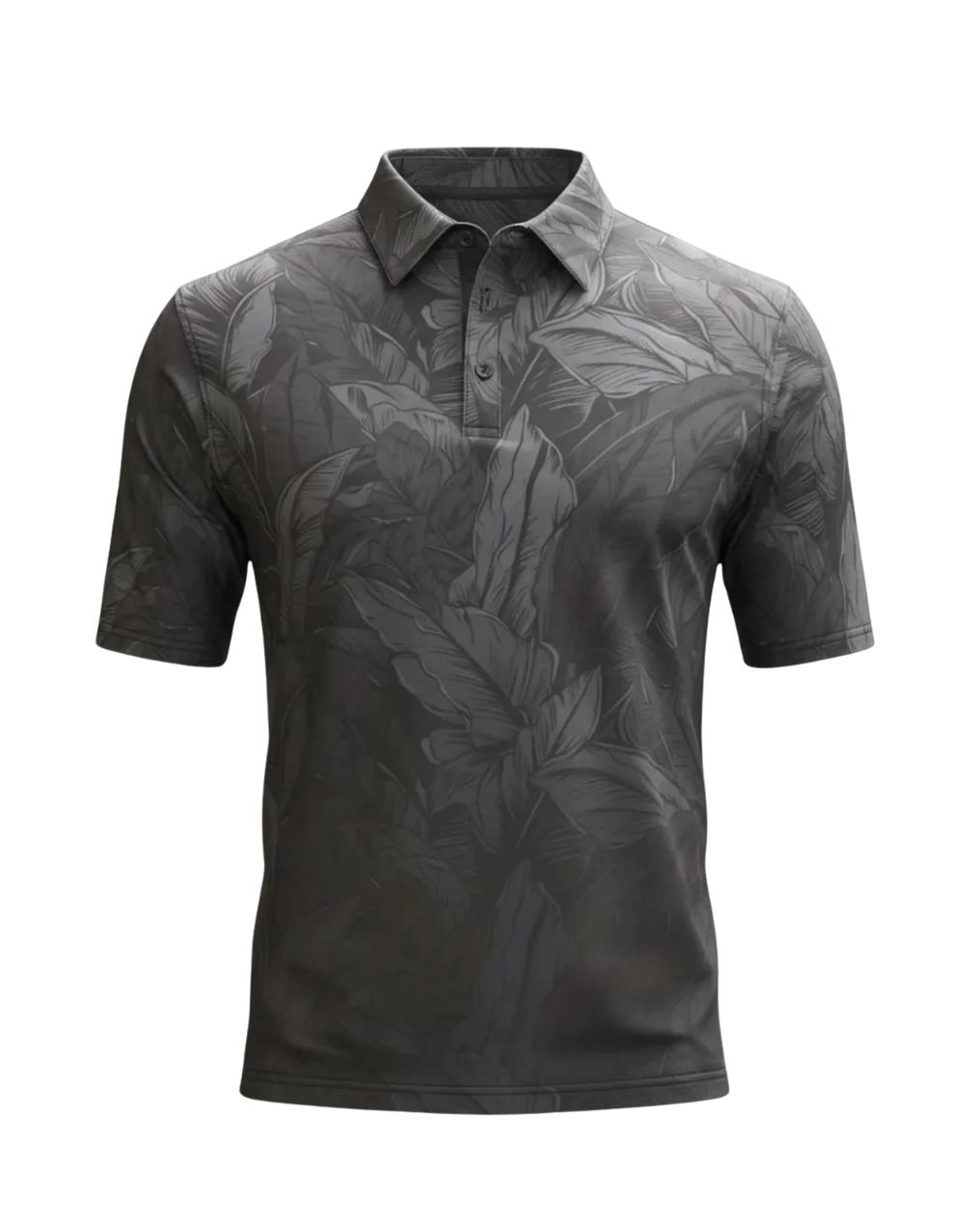 PRE-ORDER - "Faded" Black Ombre - OGA Men's Polo - Black / Charcoal