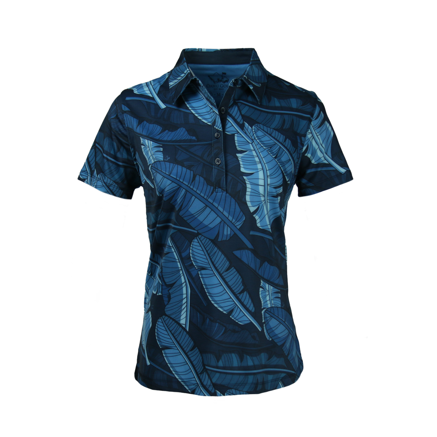 "Banana Patch Night  Blues" - OGA Women's Polo - Multi Blues