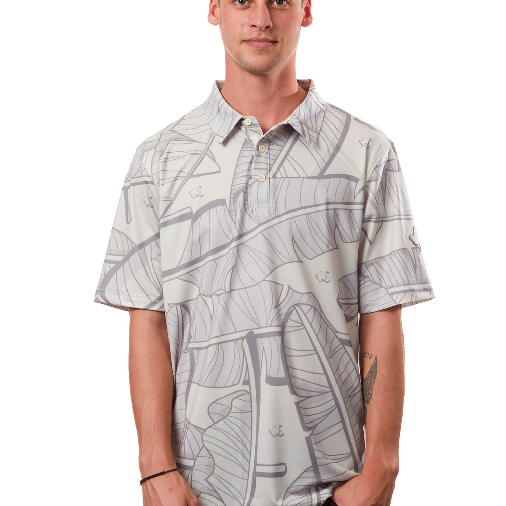 "Banana Patch" Light Khaki - OGA Men's Polo - Tonal Khaki