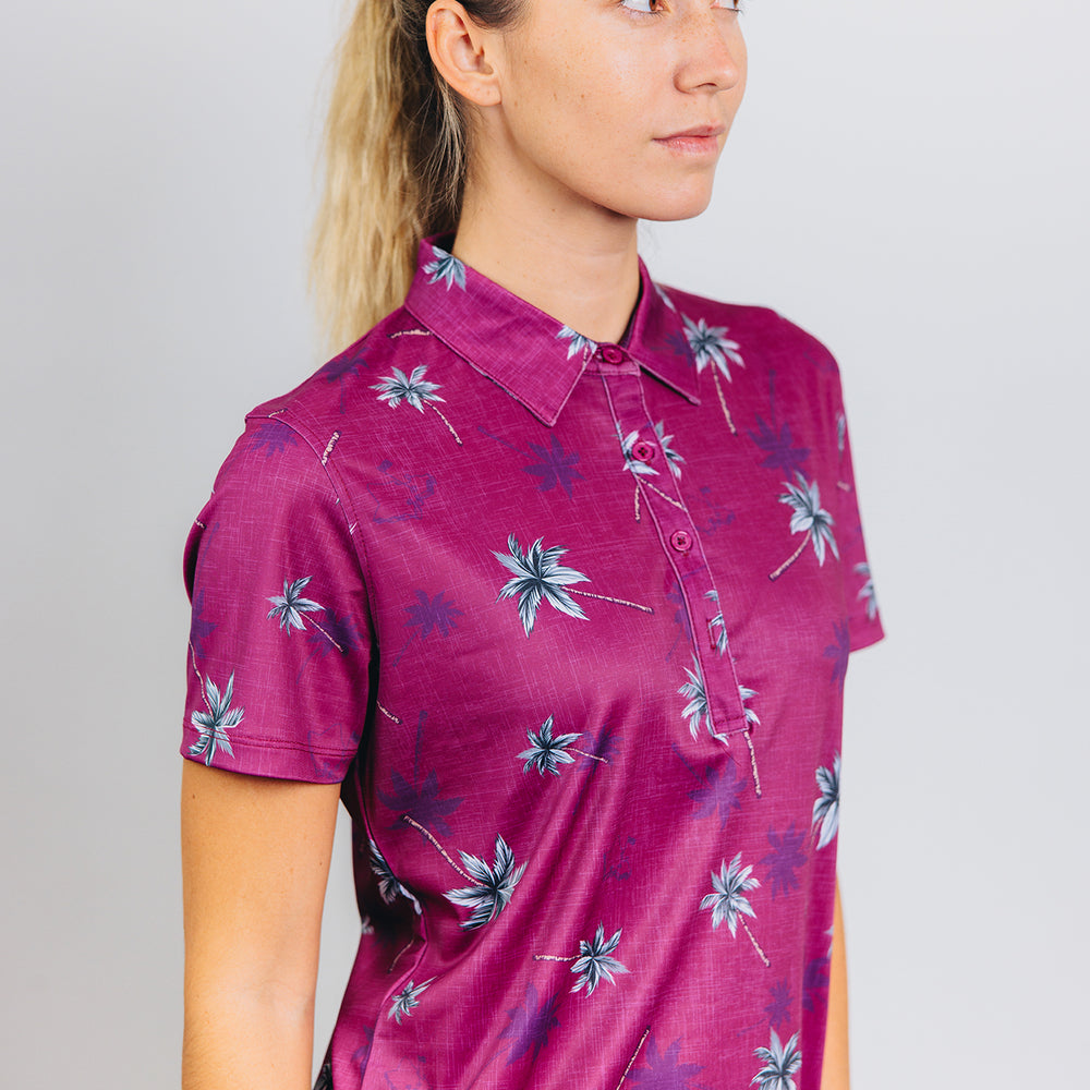 
                      
                        "Berry Coconut Grove" - OGA Women's Polo - Purple Lilikoi
                      
                    