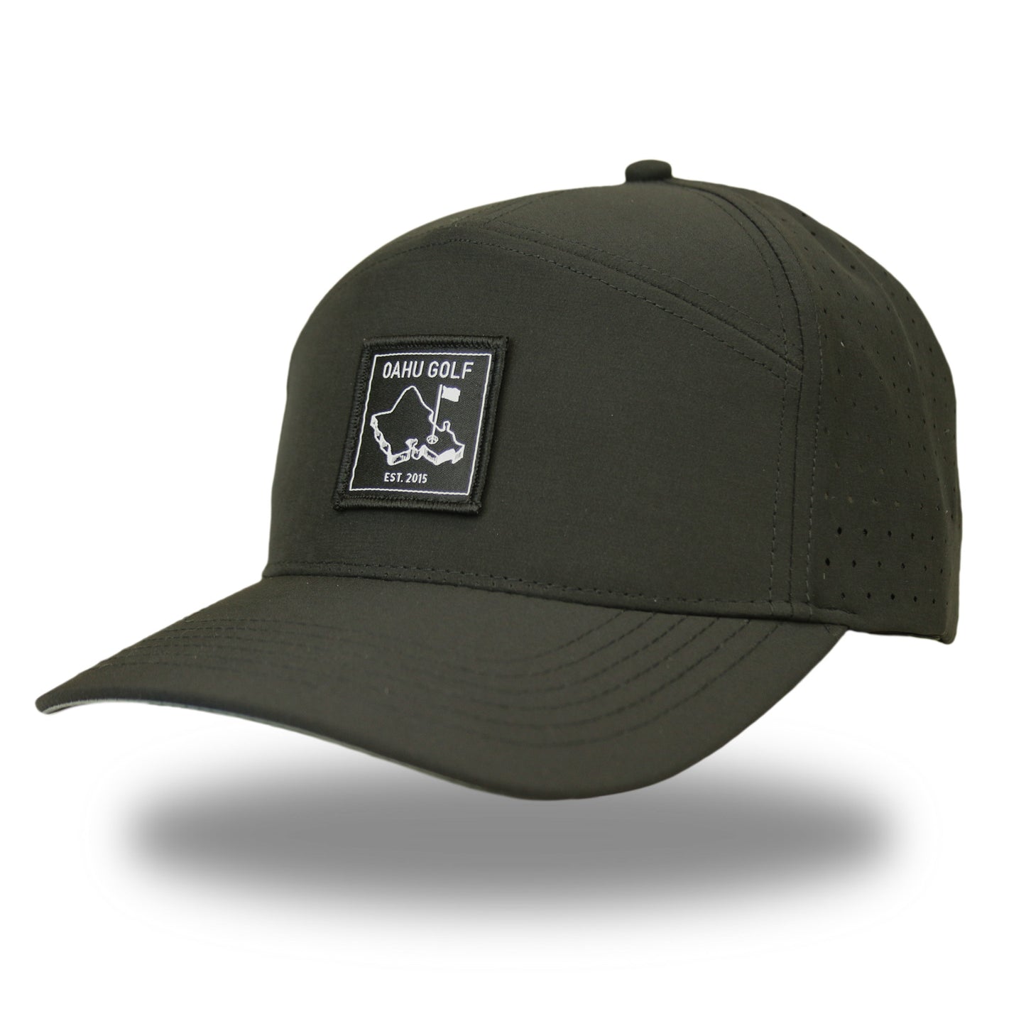 "Black Lava Hybrid" - OGA 7 Panel Hybrid Snapback - Obsidian Black