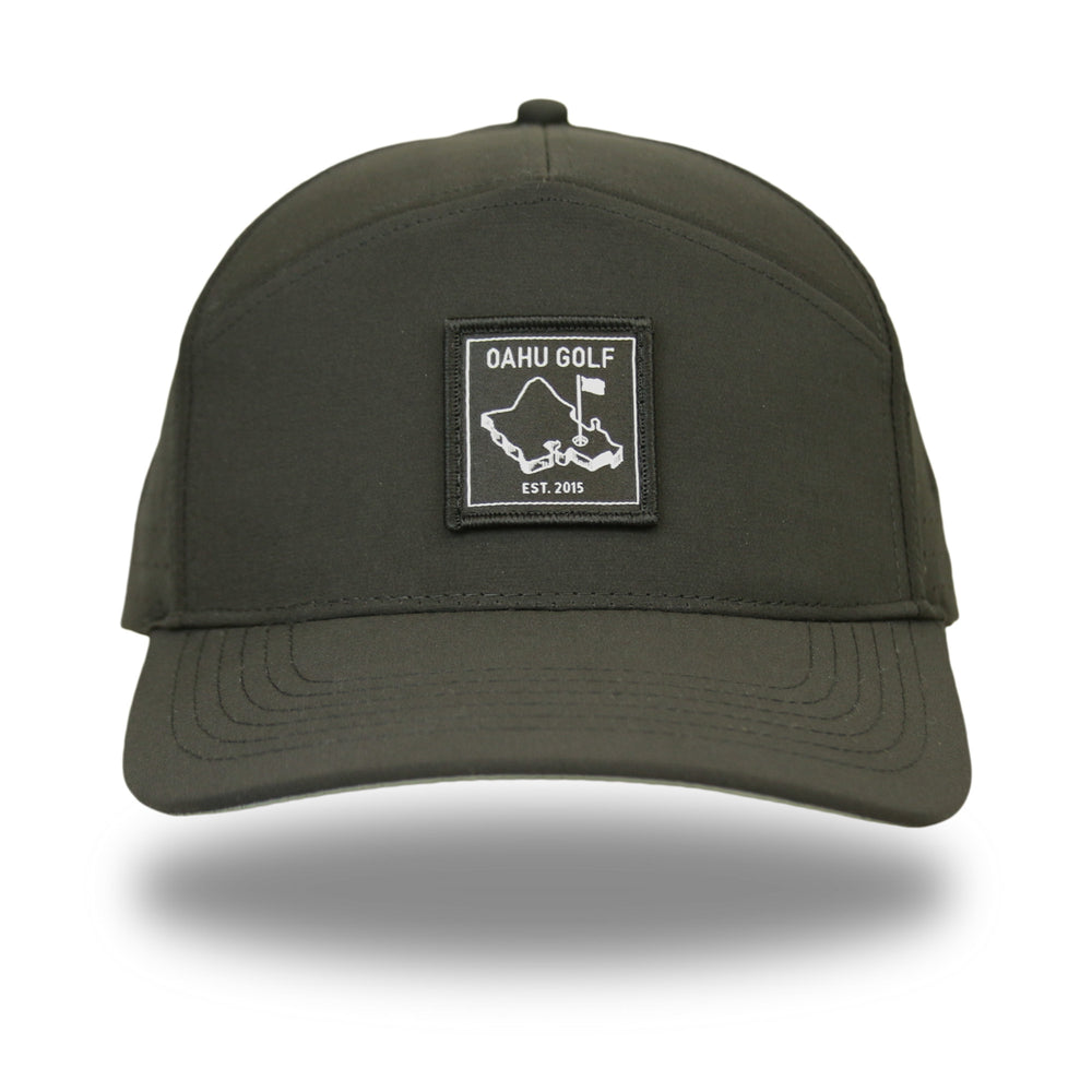 "Black Lava Hybrid" - OGA 7 Panel Hybrid Snapback - Obsidian Black