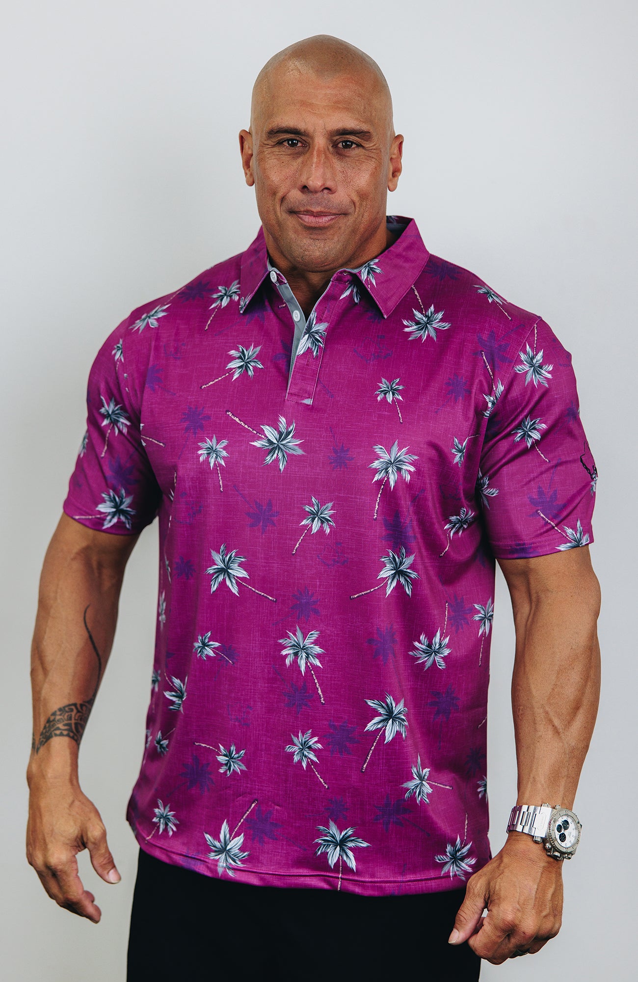 "Coconut Grove" Berry - OGA Men's Polo - Berry