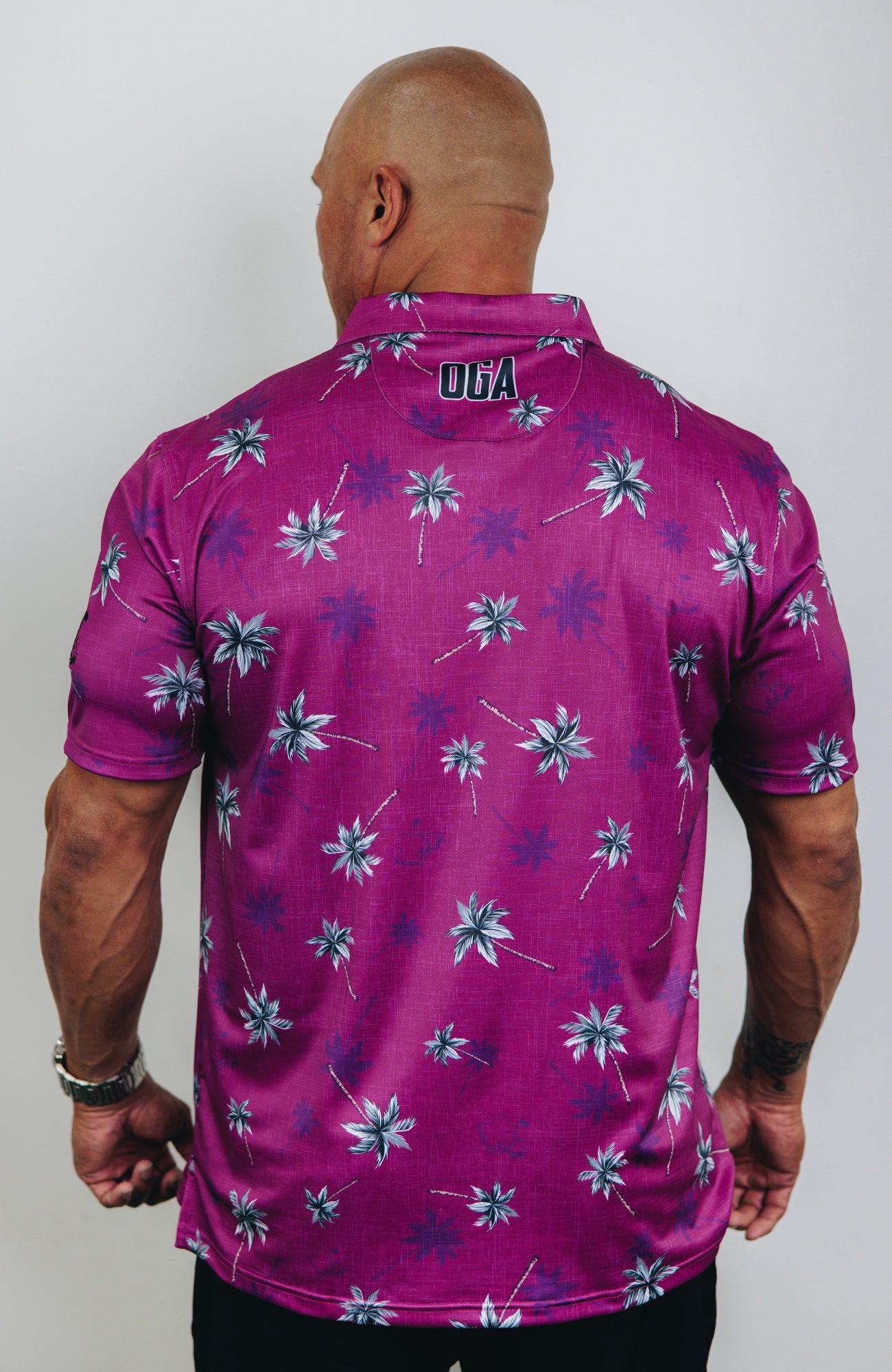"Coconut Grove" Berry - OGA Men's Polo - Berry
