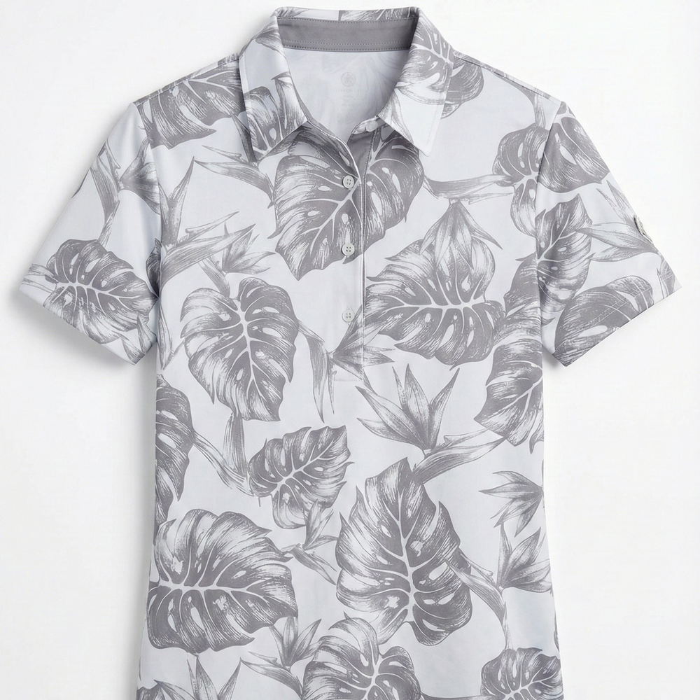 "Jungle" Haupia Shade - OGA Women's Polo - Haupia / Gray