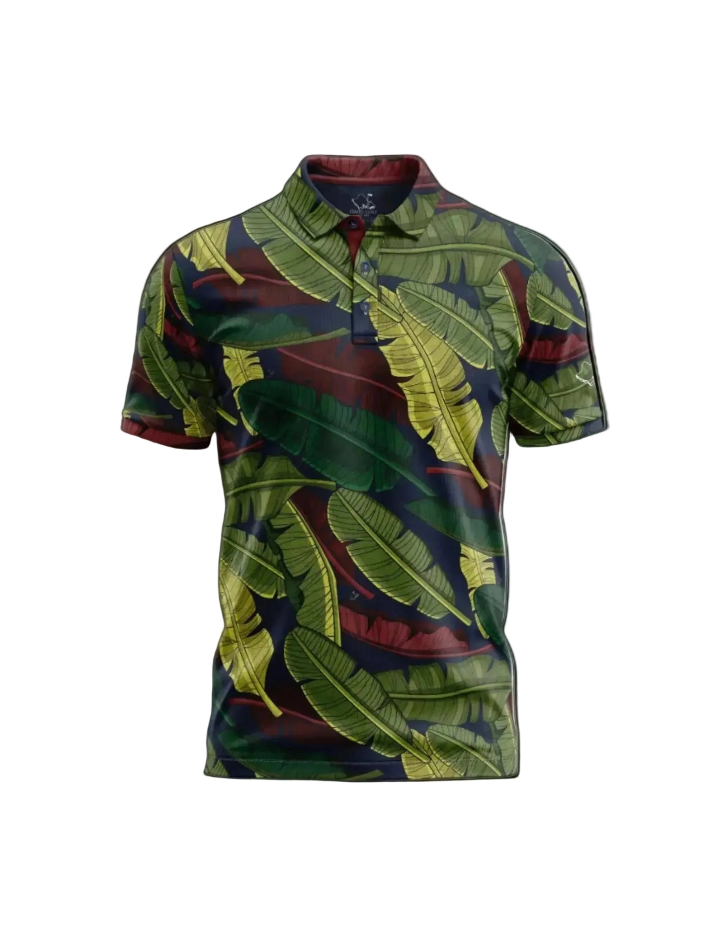 "Banana Patch Mash Up" Jungle Greens - OGA Men's Polo - Multi Greens