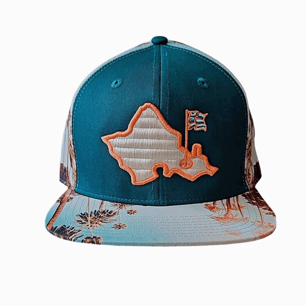 "Island Sunset" - 6 Panel Novelty Snapback - Photoreal Multicolor