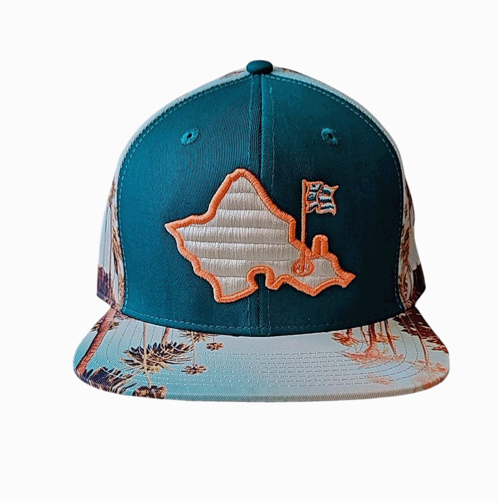 "Island Sunset" - 6 Panel Novelty Snapback - Photoreal Multicolor
