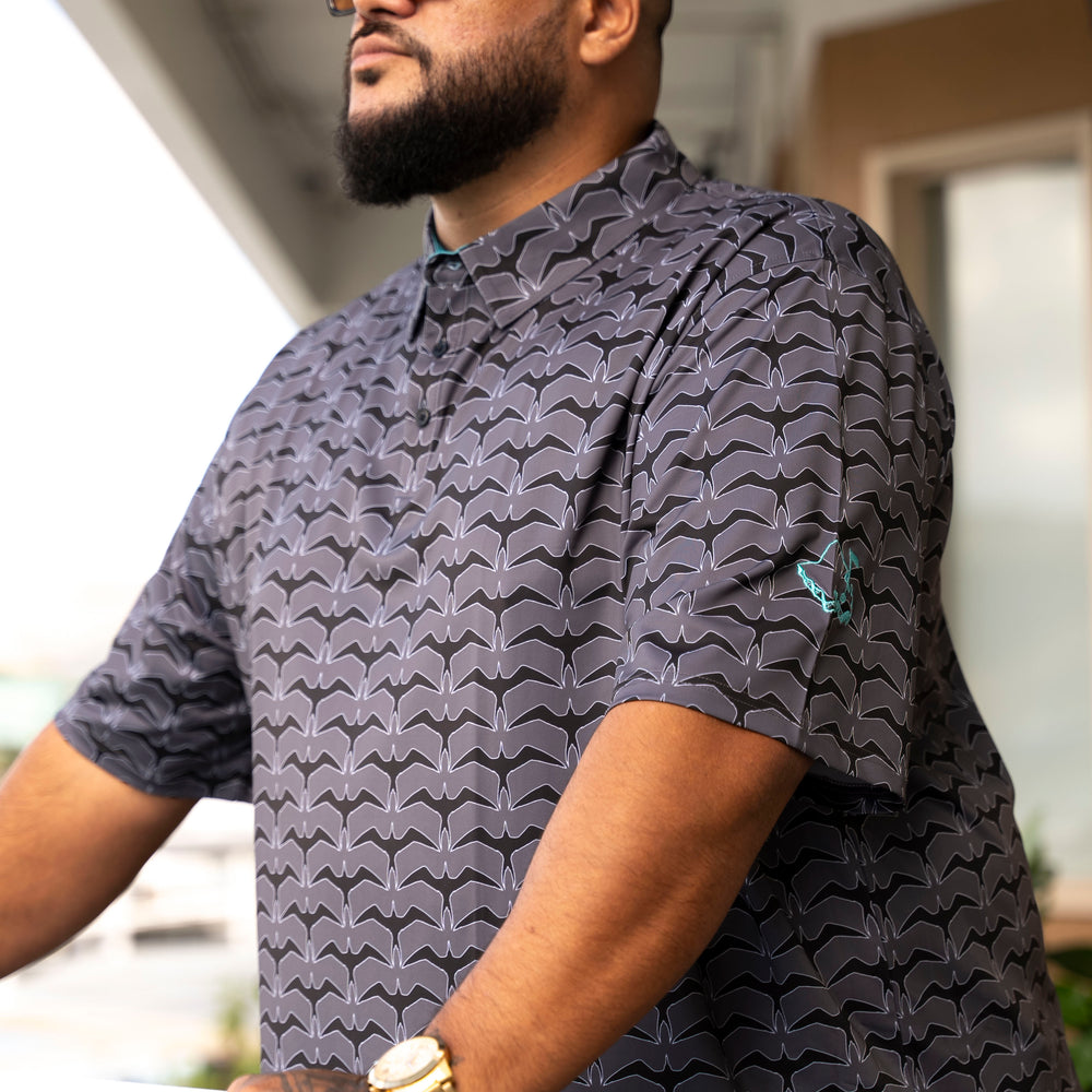 
                      
                        "Iwa Flock" Onyx Shadow - OGA Men's Polo - Graphite / Onyx
                      
                    