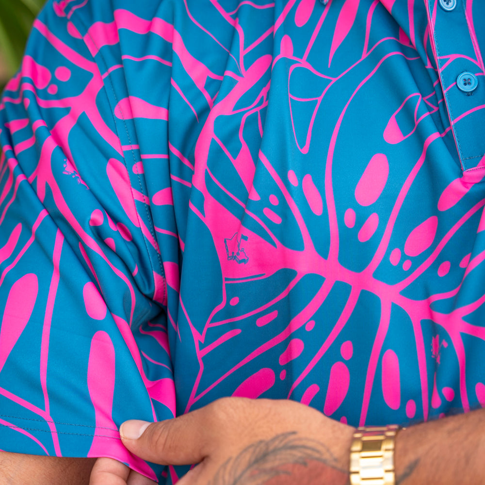 
                      
                        "Monstera 2-0" Contrast 2 - OGA Men's Polo - Royal / Pink
                      
                    