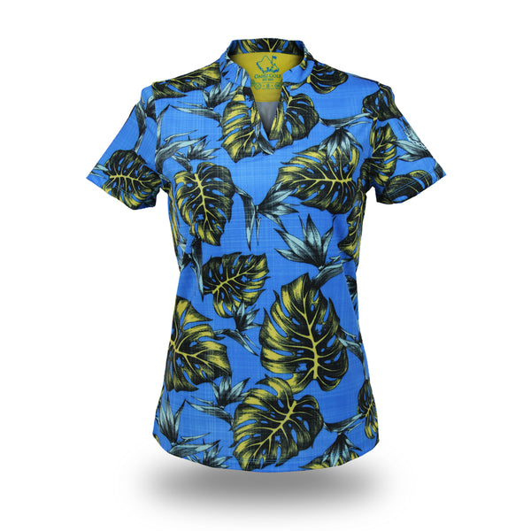 "Jungle" Blue Butter - OGA Women's Polo - Blues and Butter