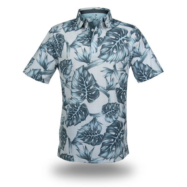 "Jungle" Haupia Gray - OGA Men's Polo - Haupia / Cool Gray