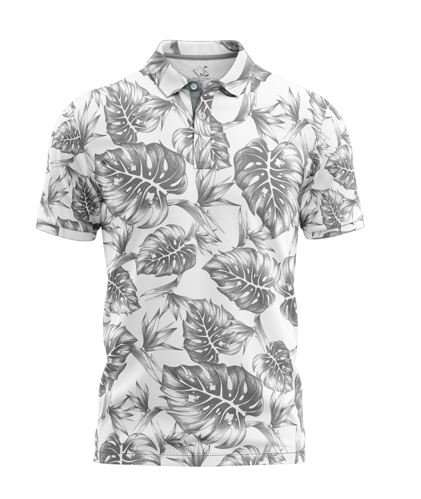 "Jungle" Haupia Shade - OGA Men's Polo - Haupia / Gray
