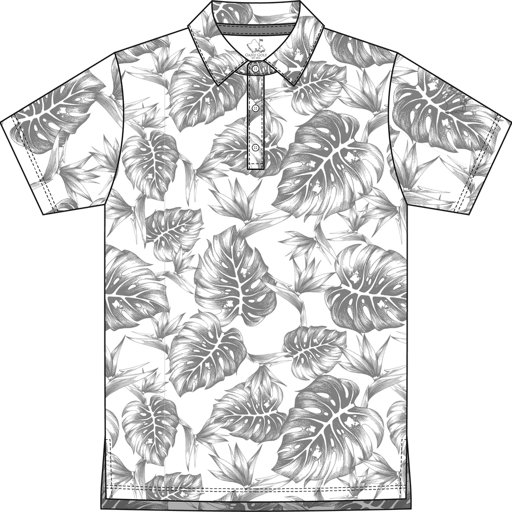 "Jungle" Haupia Shade - OGA Youth Polo - Haupia / Gray