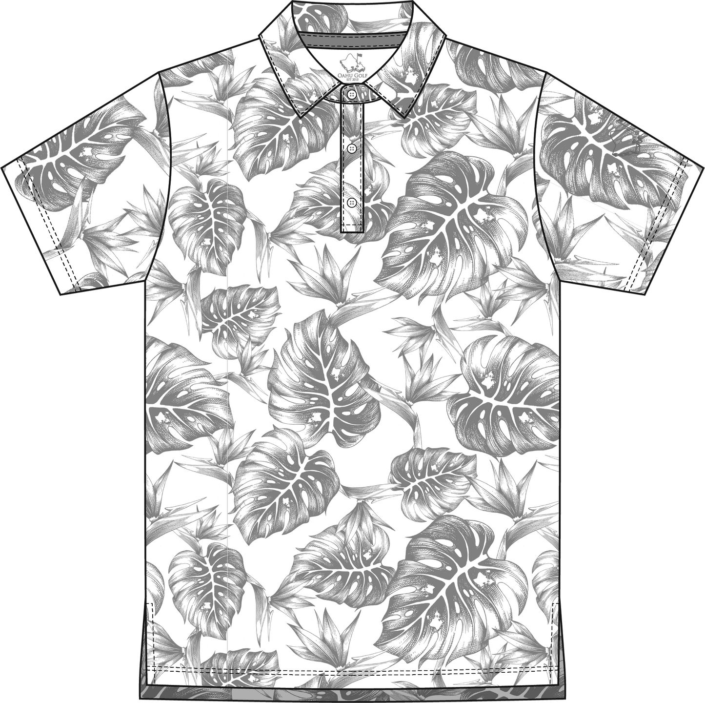"Jungle" Haupia Shade - OGA Youth Polo - Haupia / Gray